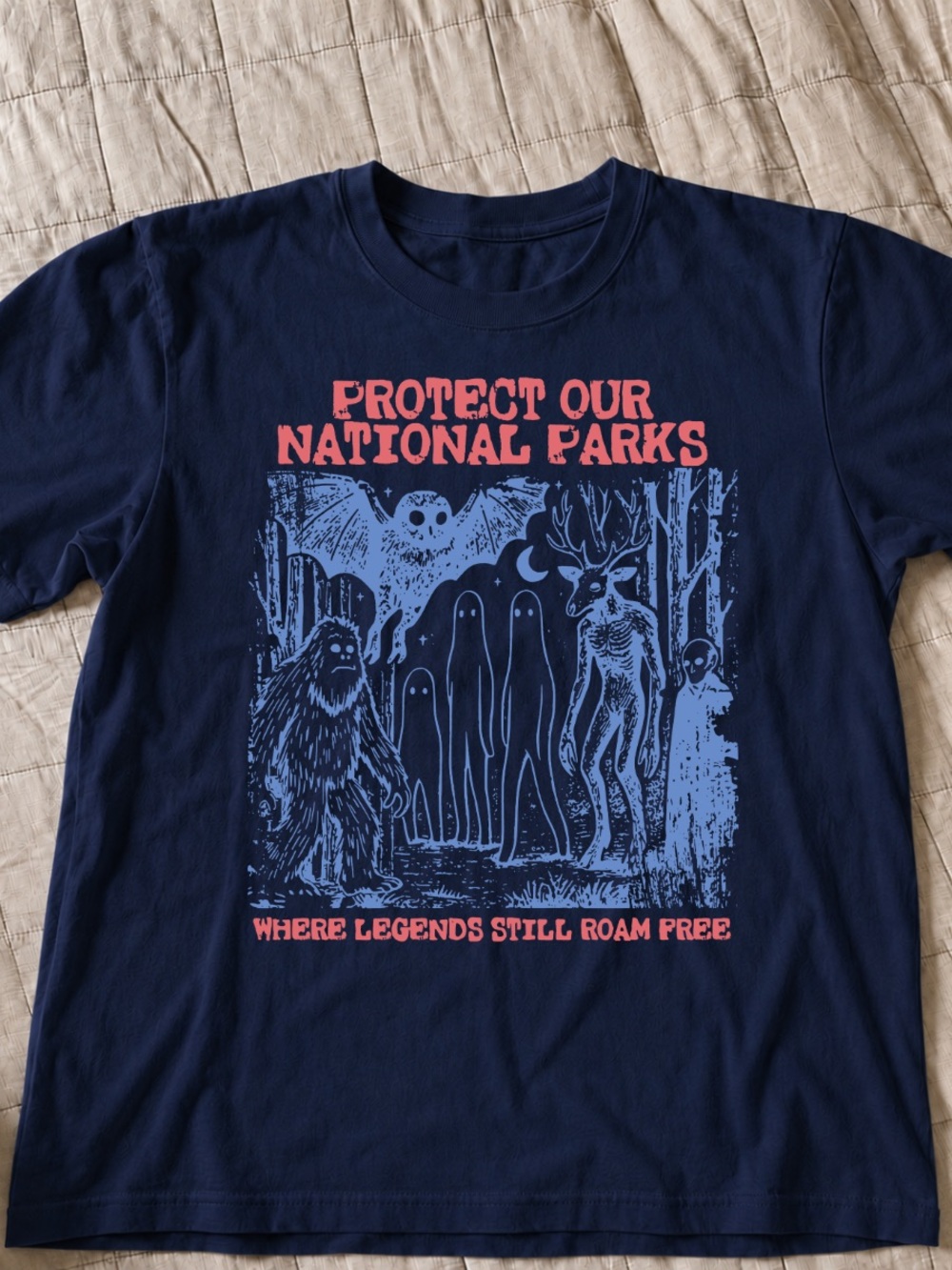 Gildan Navy Short-Sleeve "Protect Our National Parks" | Unisex Tee Shirt